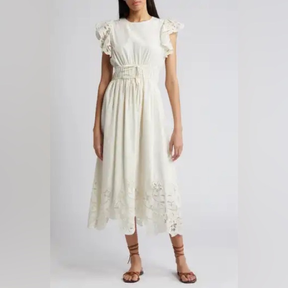 CLEOBELLA Allegra Midi Dress in Ivory sz XS NWT 288$ - Picture 10 of 16